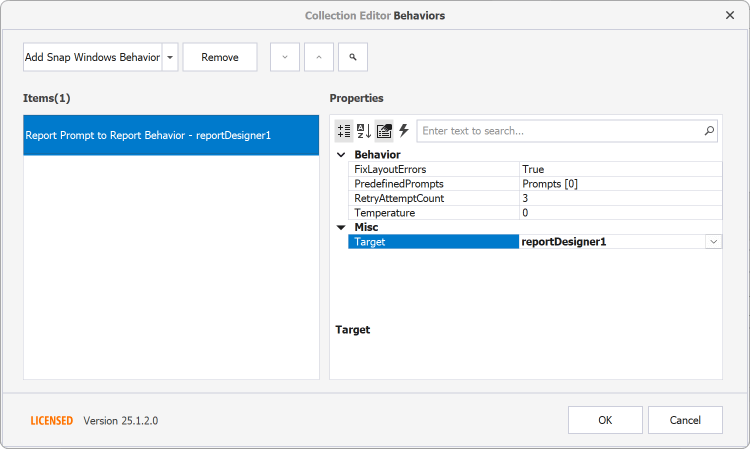 Report Designer in WinForms — Report Prompt To Report Behavior