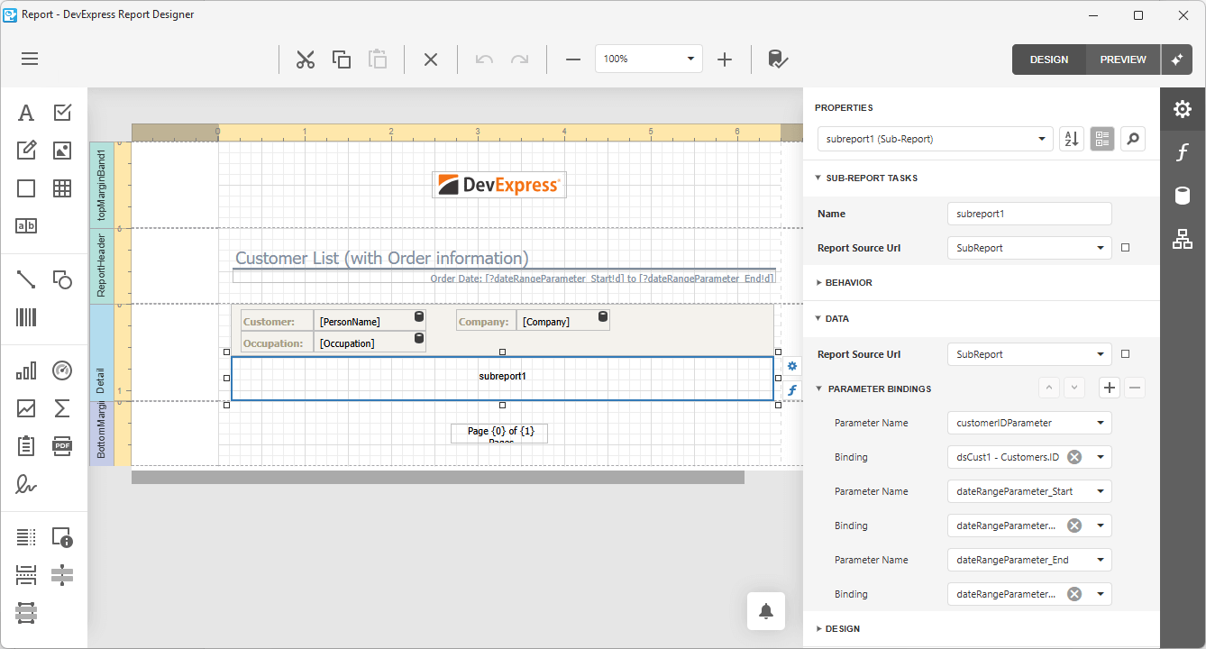 AI-Powered Reports - A Subreport Template Example - VCL Components, DevExpress