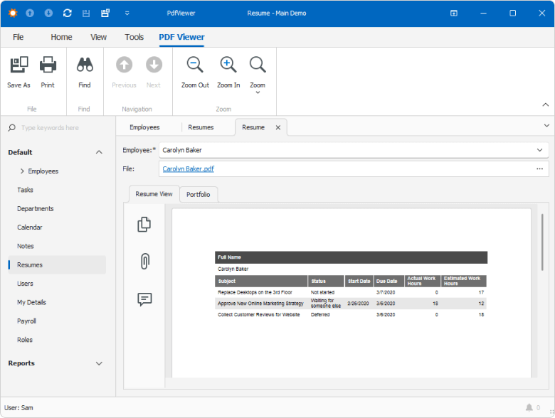 XAF ASP.NET Core Blazor PDF Viewer, DevExpress