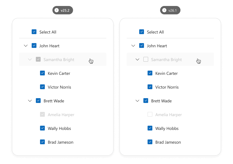 DevExtreme TreeView — Prevent Selection for Disabled Nodes