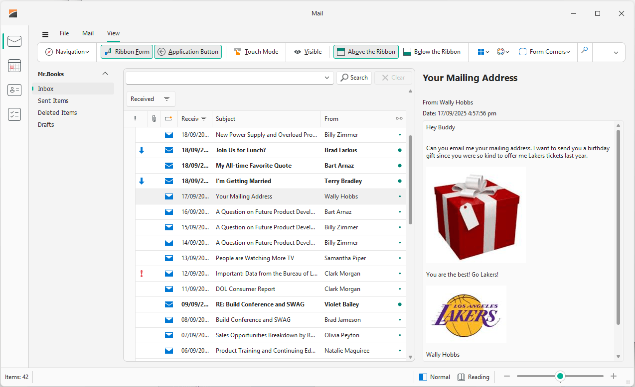 VCL Fluent UI Support - Updated Mail Client Demo - VCL Components, DevExpress