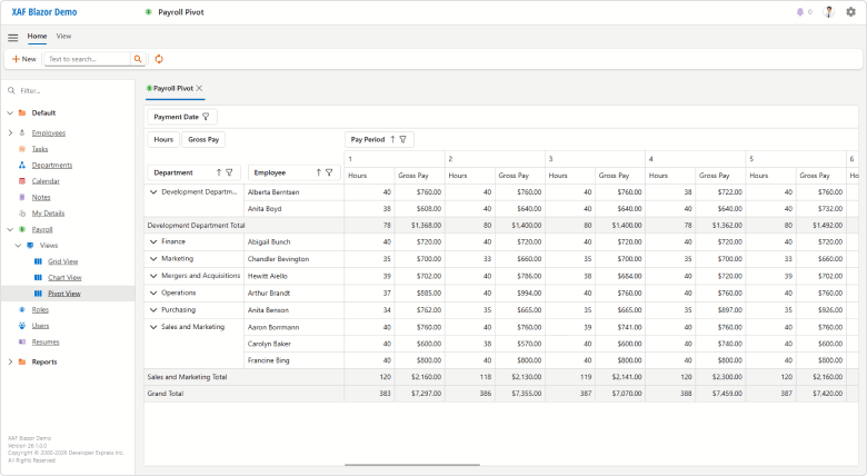 Pivot Grid List Editor