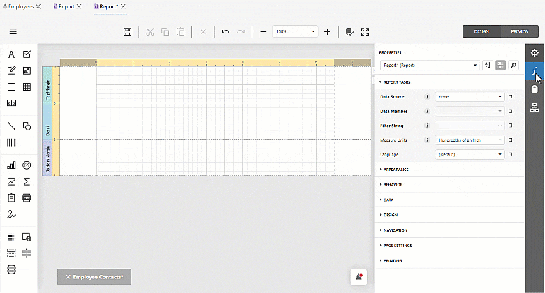 Add Data Source in DevExpress Blazor Report Designer in v26.1