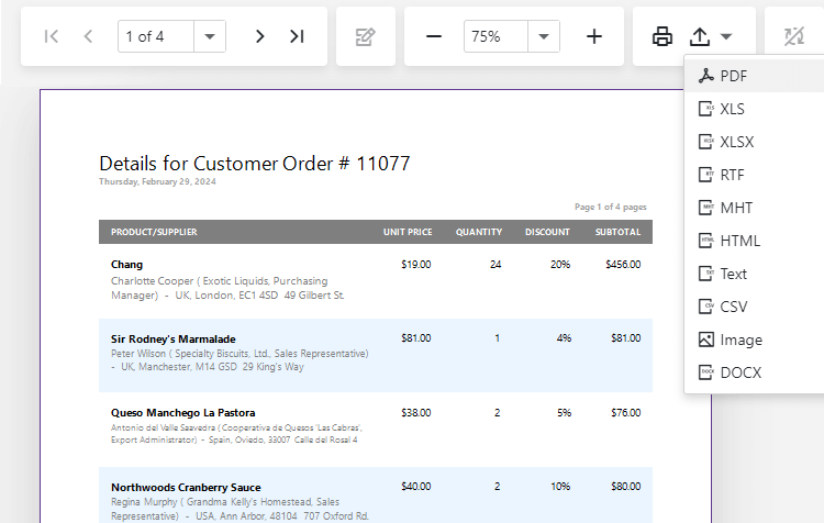 Export to DOCX - .NET Reporting Tools | DevExpress