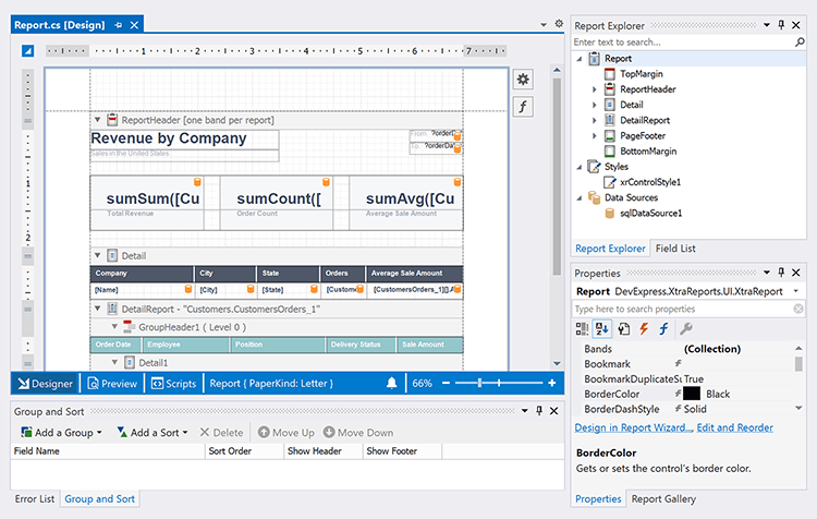 Report Designer for Visual Studio 2022 | DevExpress Reports