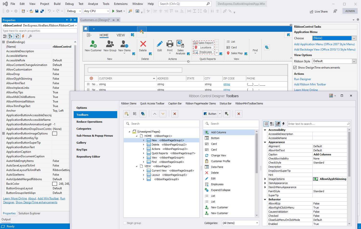 Powerhouse Ribbon Designer - WinForms Ribbon Control, DevExpress