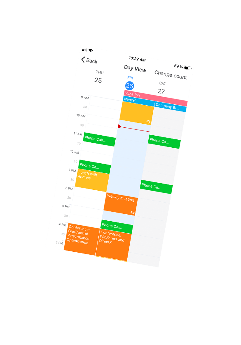 devexpress xamarin two grids